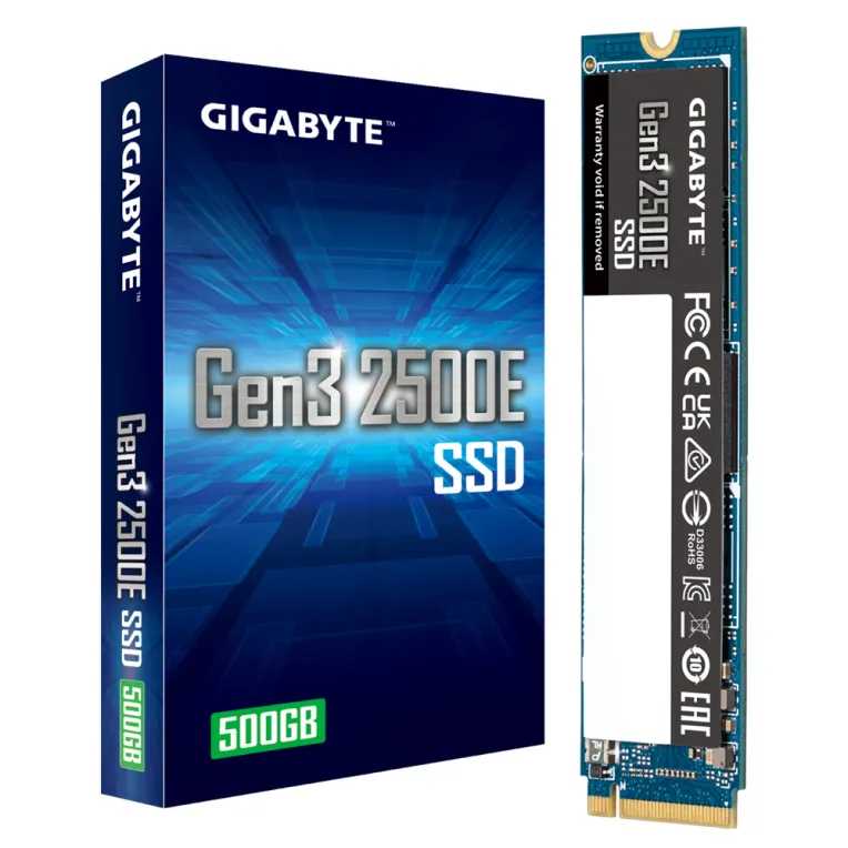 Disco duro interno ssd gigabyte g325e 500gb gen3 nvme 1.3 m.2 pcie 3.0