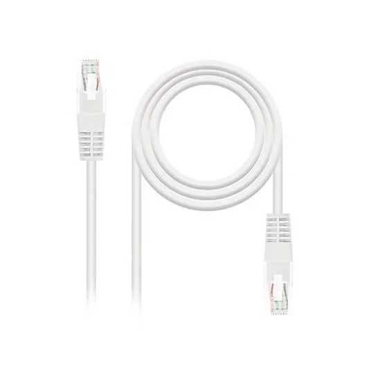 Latiguillo cable red  network utp cat6 rj45 nanocable 0.5m blanco