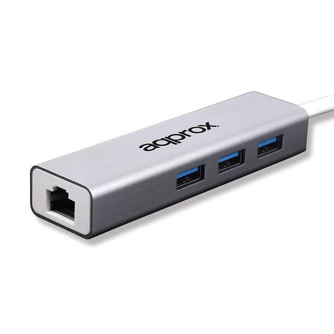 approx APPC07GHUB Adaptador USB 3.0 Gigabit + HUB