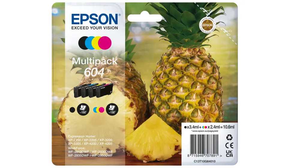 Multipack epson 604 c13t10g64010 xp2200 wf - 2910 piña
