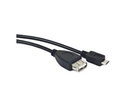 Cable usb lanberg micro m a usb tipo a f 2.0 otg negro 15cm oem
