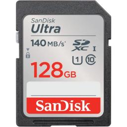 Tarjeta de memoria secure digital sdxc sandisk ultra - 128gb - clase 10 - sdxc - 140mb - s