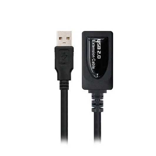CABLE EXTENSION USB 2.0 TIPO A/M-A/H 5M NEGRO NANOCABLE