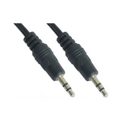 Cable audio estereo jack 3.5mm nanocable 5m -  macho - macho -  negro
