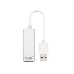 CONVERSOR USB 3.0 A ETHERNET 10/100/1000 Mbps 15cm PLATA NANOCABLE