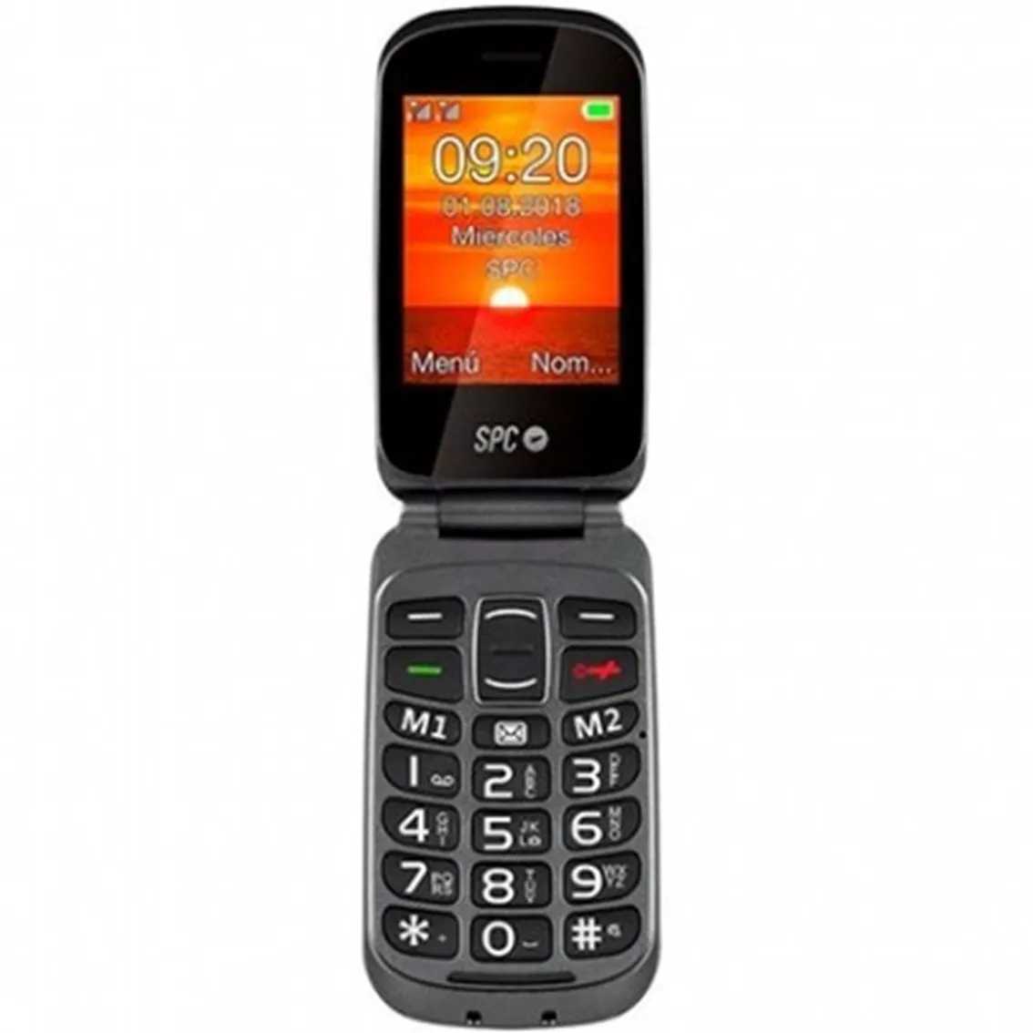 Telefono movil spc goliath black tipo tapa -  dual sim -  2.8pulgadas -  radio -  bluetooth -  boton sos