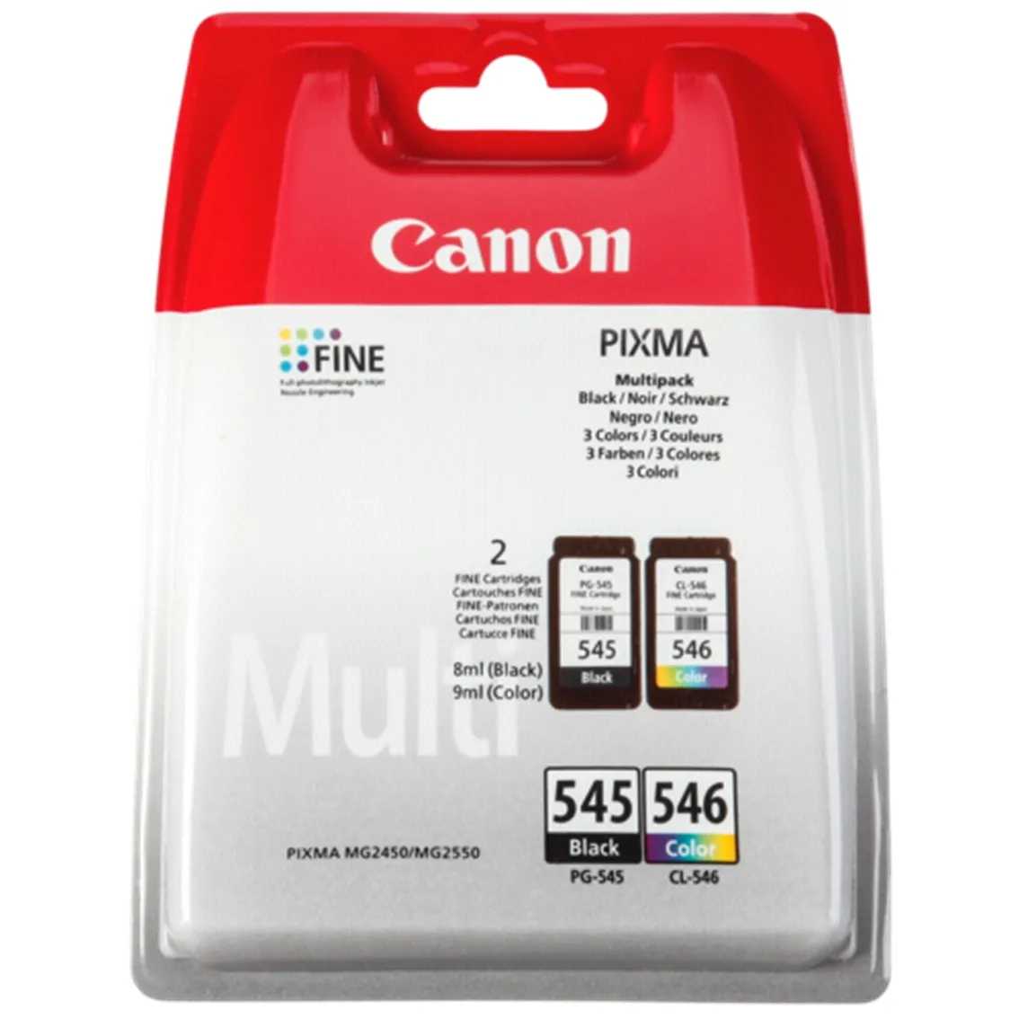 Multipack canon pg - 545 - cl - 546 blister mg2450 - mg2550