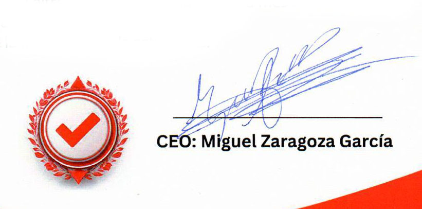 Firma de la página de política de calidad