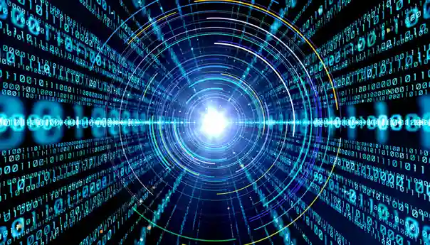imagen azul ordenador quantico